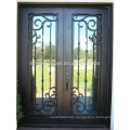 Alibaba supplier wrought iron glass door designs